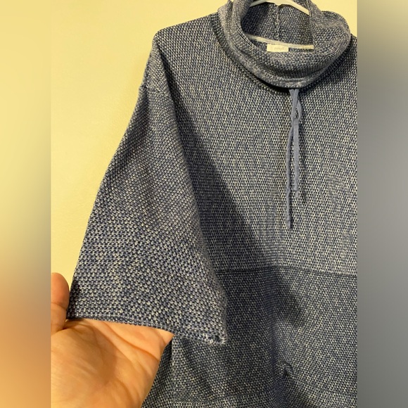 Pure Jill cuff neck pullover sweater 3 quarter length sleeve kangaroo pocket - Picture 6 of 8